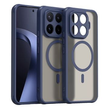 GS Zaštitna futrola za Xiaomi 17T Pro, mat futrola, za MagSafe, plavi okvir