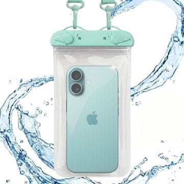 GS IPX8 vodootporna futrola za telefon, univerzalna, duga, zelena