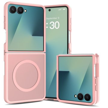 GS Dimljena maskica za Samsung Galaxy Z Flip 8, Skin Touch, za MagSafe, roza