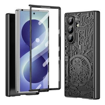 GS Futrola za Samsung Galaxy Z Fold 8 Ultra, mehanička legenda, sa staklom za vanjski zaslon, crna