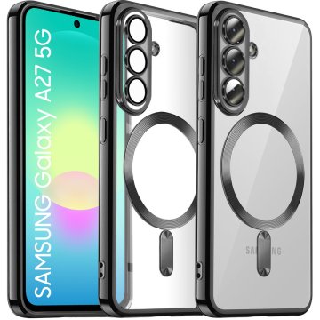 GS Prozirna maskica za Samsung Galaxy A27 5G, Electro MagSafe, crni okvir