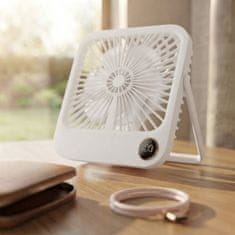 GS Stolni ventilator, W30, s podesivim postoljem, bijeli