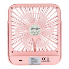 GS Stolni ventilator, W30, s podesivim postoljem, roza