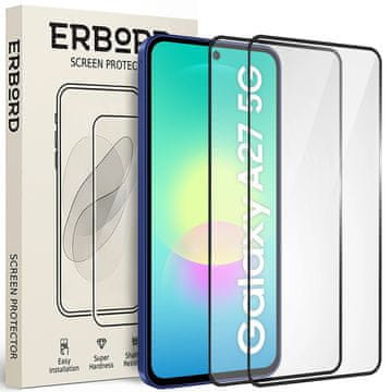 Overboard Kaljeno staklo za Samsung Galaxy A27 5G, 3D, crni okvir (2 kom.)