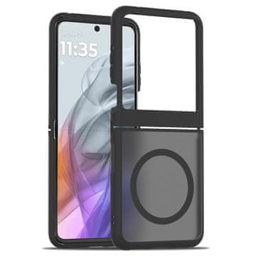 GS Zaštitna futrola za Motorola Razr 70 / 60 / 50 5G, Skin Touch, za MagSafe, crna