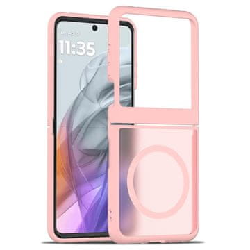 GS Zaštitna futrola za Motorola Razr 70 / 60 / 50 5G, Skin Touch, za MagSafe, roza