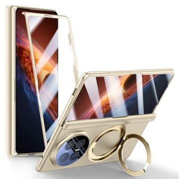 GS Honor Magic V6 maskica sa stalkom i ugrađenim staklom za MagSafe, zlatna