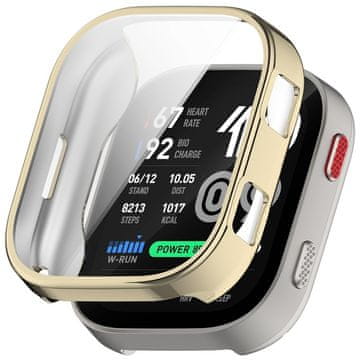 GS 2-u-1 futrola sa zaštitnom folijom za ekran za Amazfit Bip Max, zlatna