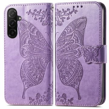 GS Preklopna futrola za Samsung Galaxy A26 5G, leptir, ljubičasta