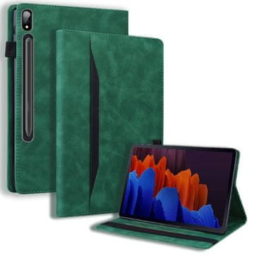 GS Eko kožna poslovna futrola za Samsung Galaxy Tab S9 / S8 / S7 - zelena