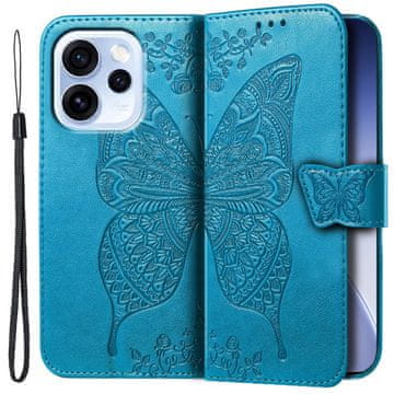 GS Preklopna futrola za Oppo Reno 15 F / 15 FS, leptir, plava