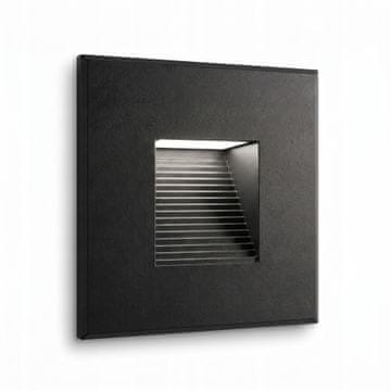 D&R Crna LED rasvjeta za stepenice 230V aluminij | 4500k-neutralno |