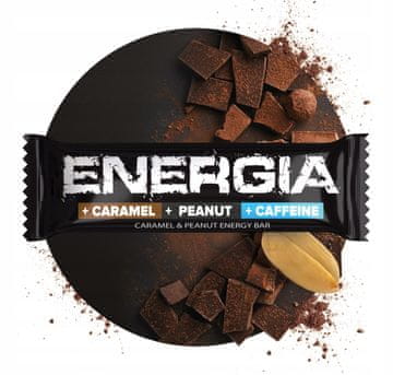 Energetska pločica prije treninga s niskim udjelom kalorija, karamelom i kofeinom 50 g