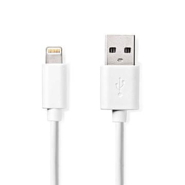 Nedis Lightning kabel USB-A, 2 m, bijeli
