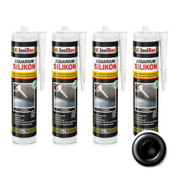 IsolBau crni silikon za akvarij 4 x 300 ml