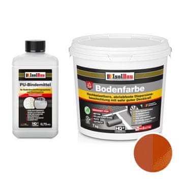 IsolBau 2K Resin boja za podove za beton Bodenbeschichtung 7 kg cigleno crvena