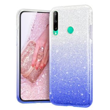 GS Futrola s glitterom za Huawei P40 Lite E, srebrna / plava