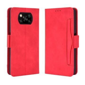 GS Preklopna futrola za Xiaomi Poco X3 NFC / Poco X3 Pro, utor za karticu, crvena