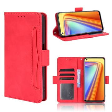 GS Realme 7 preklopna futrola, utor za karticu, crvena