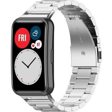 GS Narukvica od nehrđajućeg čelika za Huawei Watch Fit - srebrna