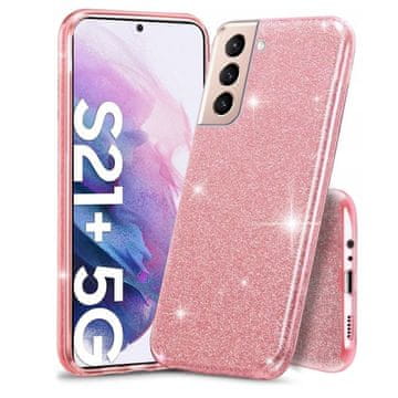 GS Šljokicasta maskica za Samsung Galaxy S21+ Plus, roza