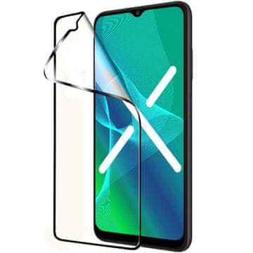 Overboard 5D potpuno ljepljivo keramičko hibridno staklo za Samsung Galaxy A02s / A03S, crno