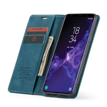 CaseMe futrola za Samsung Galaxy S9 Plus, kožna futrola-novčanik, plava