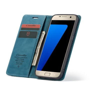 CaseMe futrola za Samsung Galaxy S7, kožna futrola-novčanik, plava