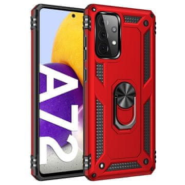 Overboard Oklopna maskica za Samsung Galaxy A72 5G, Nox Case Ring, crvena