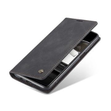 CaseMe Futrola za Xiaomi Redmi Note 9s / 9 Pro, Kožna futrola-novčanik, Crna