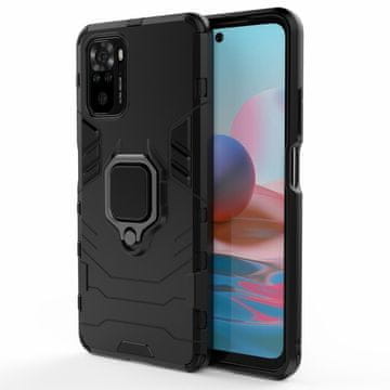 Overboard Futrola za Xiaomi Redmi Note 10/10S, prsten za stalak, crna