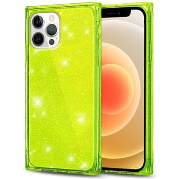 GS Kvadratna šljokicasta maskica za iPhone 12 Pro, zelena