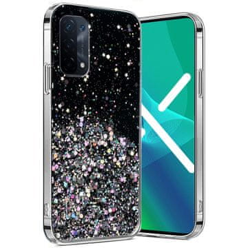 Overboard Futrola za Oppo A54 5G/A74 5G/A93 5G, svjetlucava, crna