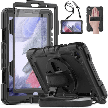 GS Futrola za Samsung Galaxy Tab A7 Lite 8.7 T220 / T225, oklopljena sa zaštitom za ekran, crna