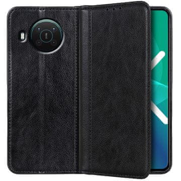 GS Futrola za Nokia X10 / X20, novčanik od liči kože, crna