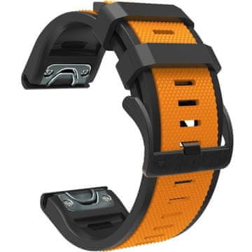 GS Silikonski remen Quickfit 22 mm za Garmin, narančasti / crni