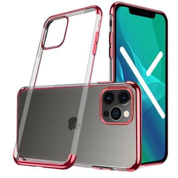 Overboard Elektroplatirana futrola s okvirom za iPhone 13 Pro Max - crvena