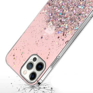 Overboard Futrola za iPhone 13 Pro, svjetlucava, ružičasta