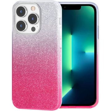 GS Šljokice za iPhone 13 Pro Max, srebrne/ružičaste