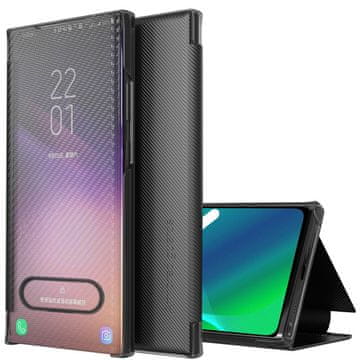 GS Karbonska preklopna futrola Folio za Samsung Galaxy A22 / M22 4G / LTE, crna