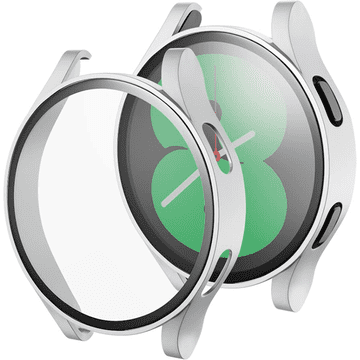GS 2u1 futrola + kaljeno staklo za Samsung Galaxy Watch 4 44mm, srebrna