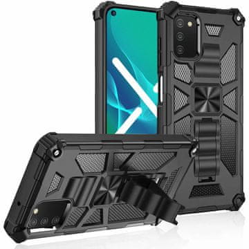 Overboard Futrola za Samsung Galaxy A03s, oklopni stalak, crna