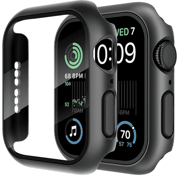 GS 2u1 futrola + kaljeno staklo za Apple Watch 7/8/9 45mm, crna