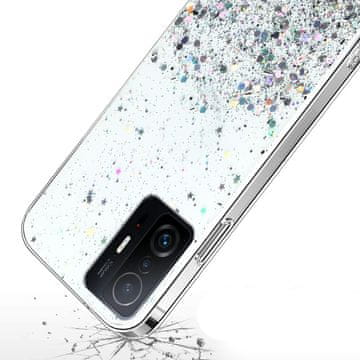 Overboard Futrola za Xiaomi 11T / 11T Pro, svjetlucava, prozirna