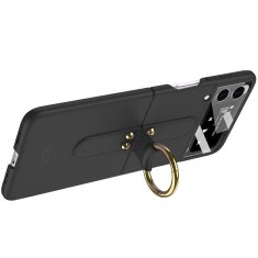 GKK futrola s prstenom za Samsung Galaxy Z Flip3 5G, crna