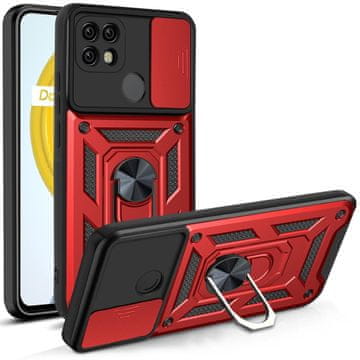 Overboard Oklopna futrola za Realme C21, CamShield Slide, crvena