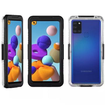 GS IP68 Vodootporna maskica za Samsung Galaxy A21S, crna