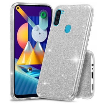 GS Futrola s svjetlucavim efektom za Samsung Galaxy A11 / M11, srebrna