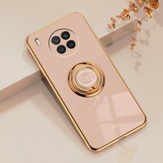 Overboard Set elektro prstenastih maskica za Huawei Nova 8i, ružičasto zlato + staklo