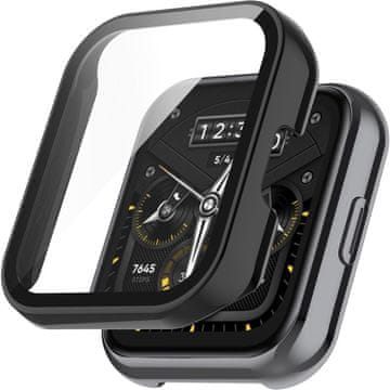 GS 2-u-1 futrola s ugrađenim kaljenim staklom za Realme Watch 2 Pro, crna